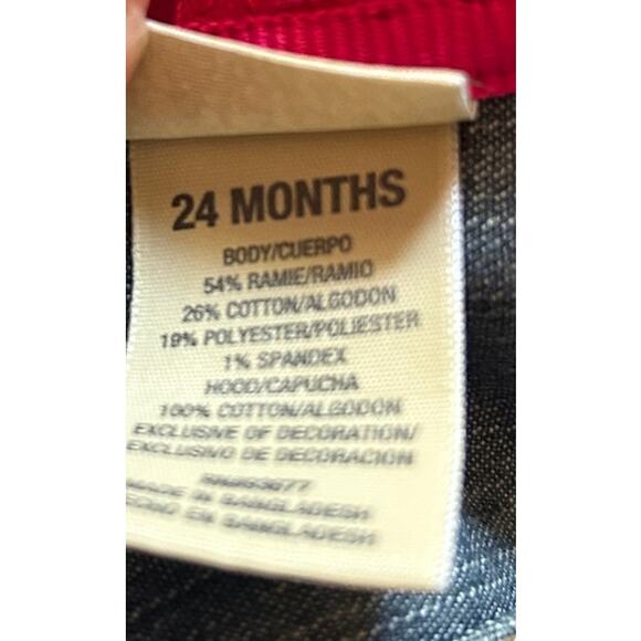 GUC Toddler Girl's Arizona Jean Jacket with Hood Zips Snaps Flower Size 24 Mo - Picture 3 of 7